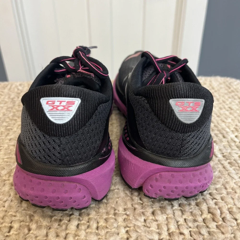 Brooks Womens Adrenaline GTS 20‎ 1202961B062 Black Running Shoes Sneakers Sz 8